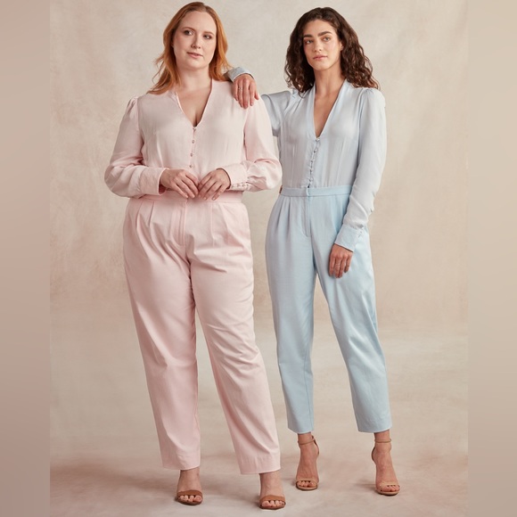 Powder Blue Jumpsuit - Slow Fashion Brand - Picture 5 of 11